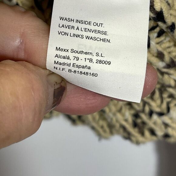 MEXX Multicolor Long Sleeve Cropped Turtleneck Knit Pullover Sweater Size XL - Picture 6 of 9